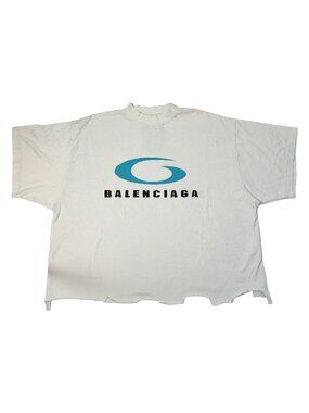 Balenciaga Loop Sports Icon T-shirts Dirty White